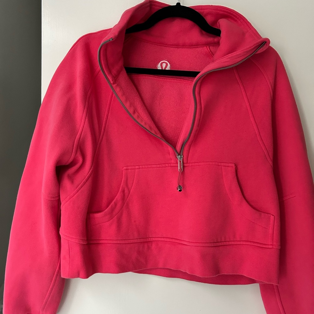 Lululemon scuba oversized half zip funnel neck crop